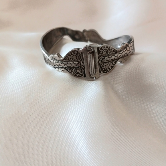 VTG Double Snake Silver Clamper Bangle Bracelet - Picture 4 of 7